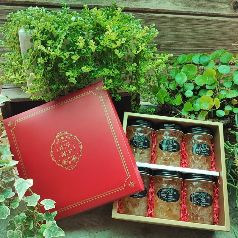 年节礼盒 慢炖平安幸福6入植物燕窝礼盒/附提袋/年节送礼 - 健康/养生 - 新鲜食材 