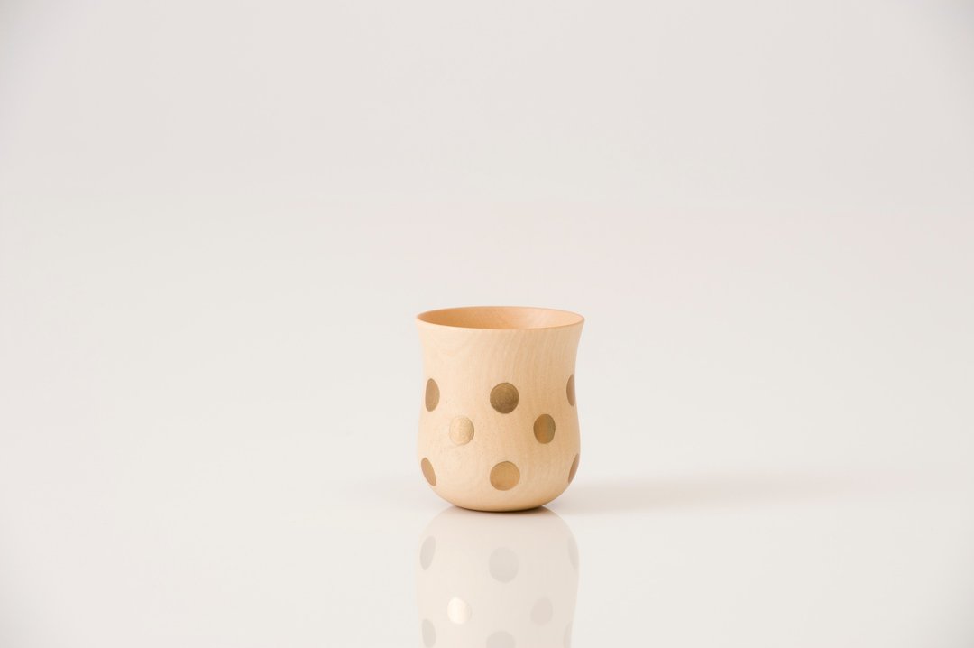 Dot cup Natural Gold - 其他杯子 - 木头 金色