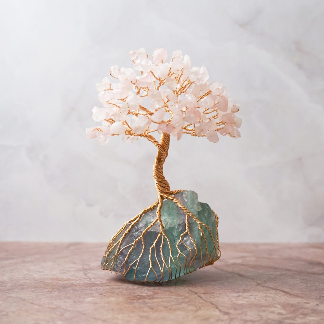 永生水晶树 // 粉晶萤石 // 人缘桃花 舒缓紧张 放松 - 摆饰 - 水晶 粉红色