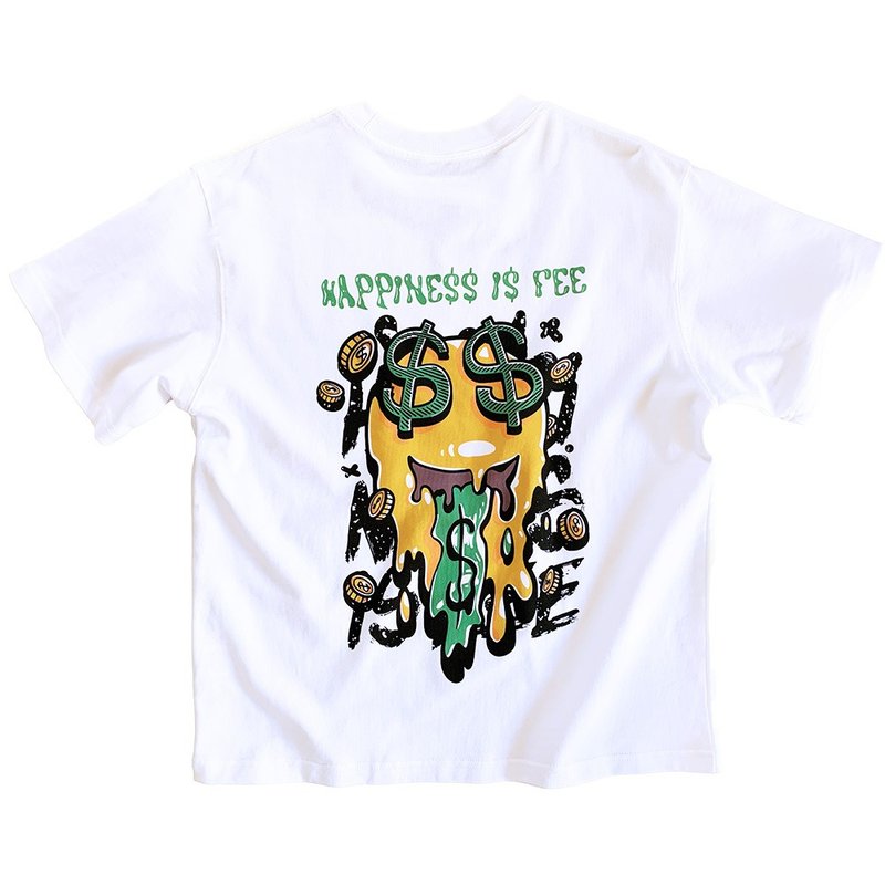 购买快乐 280G(10.5OZ) 重磅 100%棉 Oversize Tee T-Shirt 白色 - 女装 T 恤 - 棉．麻 白色