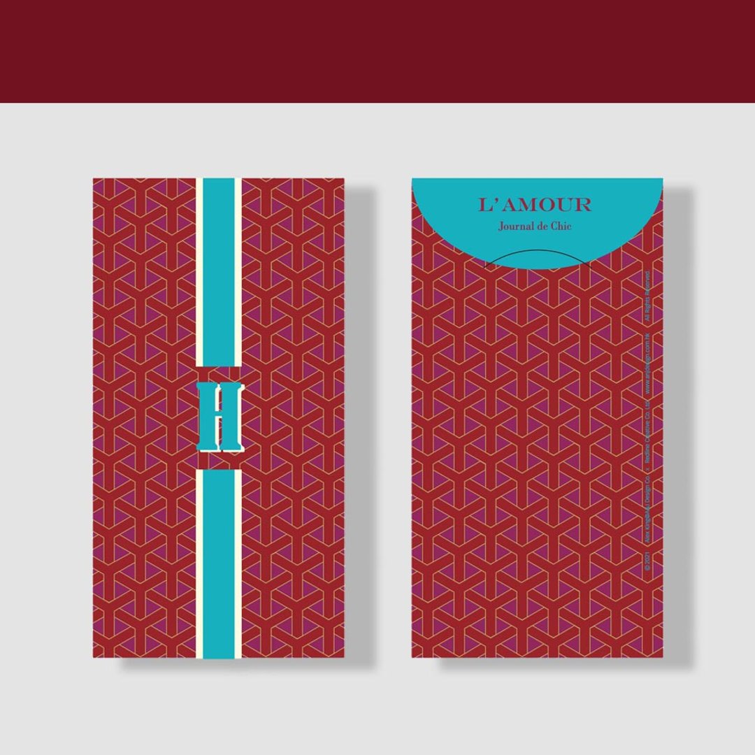 得奖  CNY New Year 2023 专属 质感信封 I Letter H (8入) - 卡片/明信片 - 纸 蓝色
