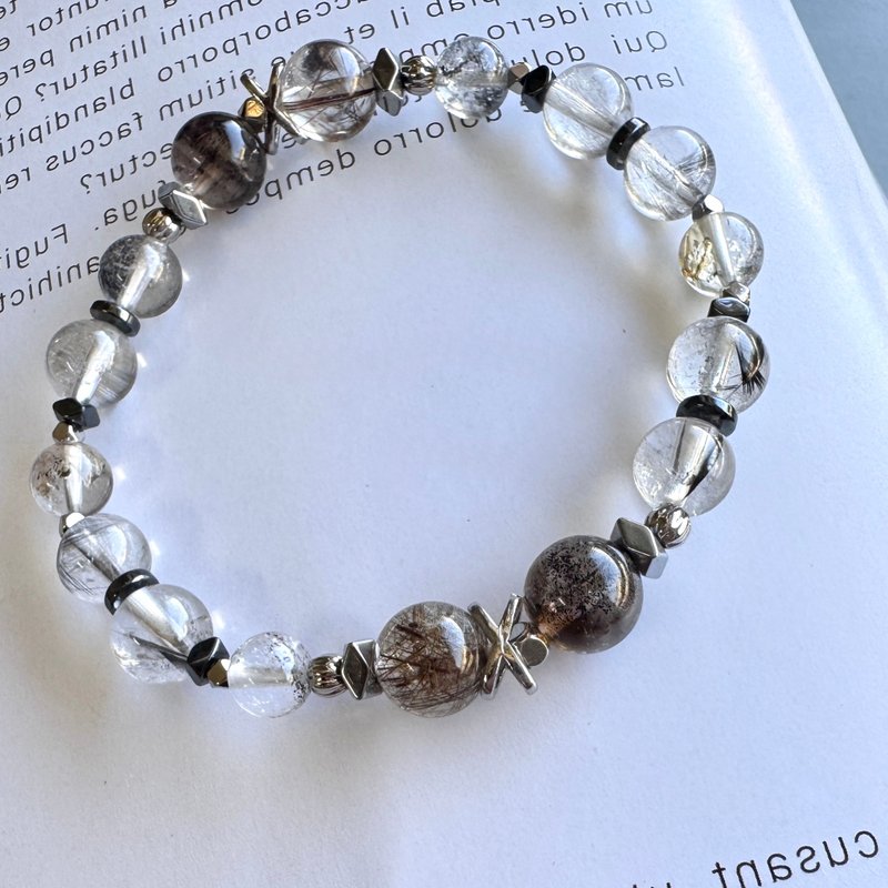 能量之王 黑银钛 魔鬼银发 超七 闪灵 - 手链/手环 - 水晶 