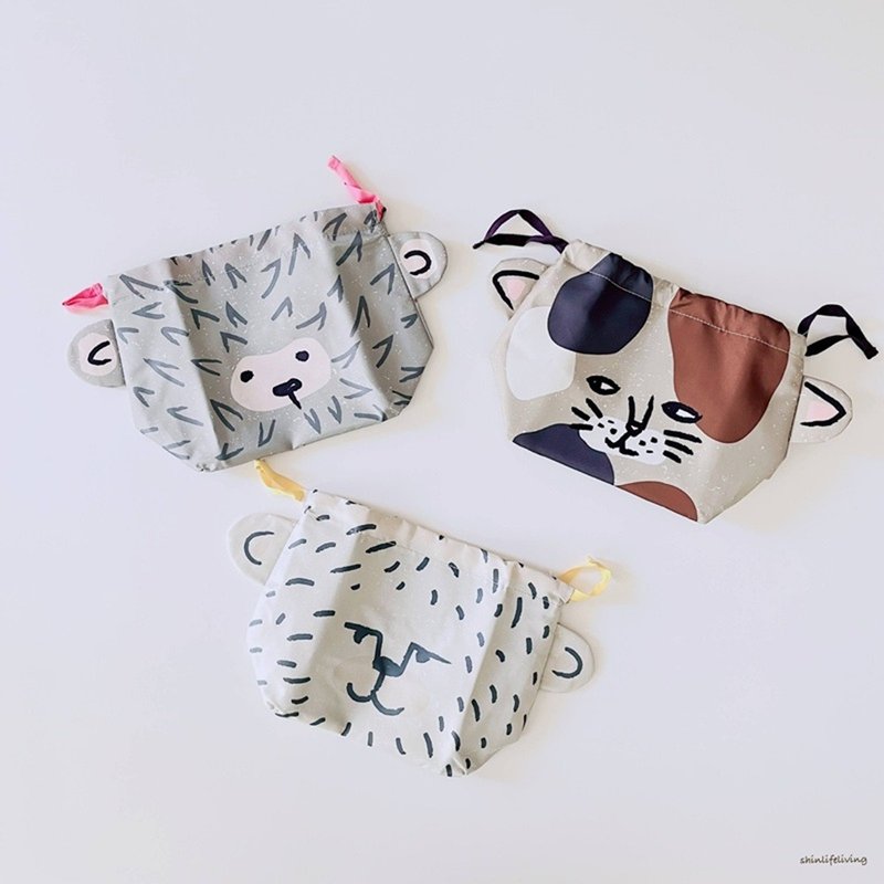 BISQUE momonga系列保温保冷束口便当袋 - 便当盒/饭盒 - 其他人造纤维 