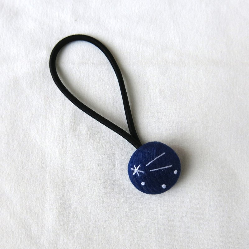 布制刺绣发圈 流星款 - 发饰 - 绣线 蓝色