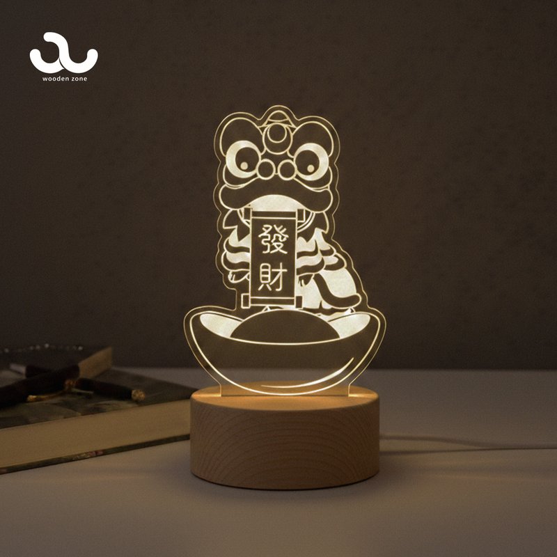 新品 醒狮夜灯 财位摆设 招财小物  新年送礼 入厝礼物 开运小物 - 灯具/灯饰 - 压克力 透明
