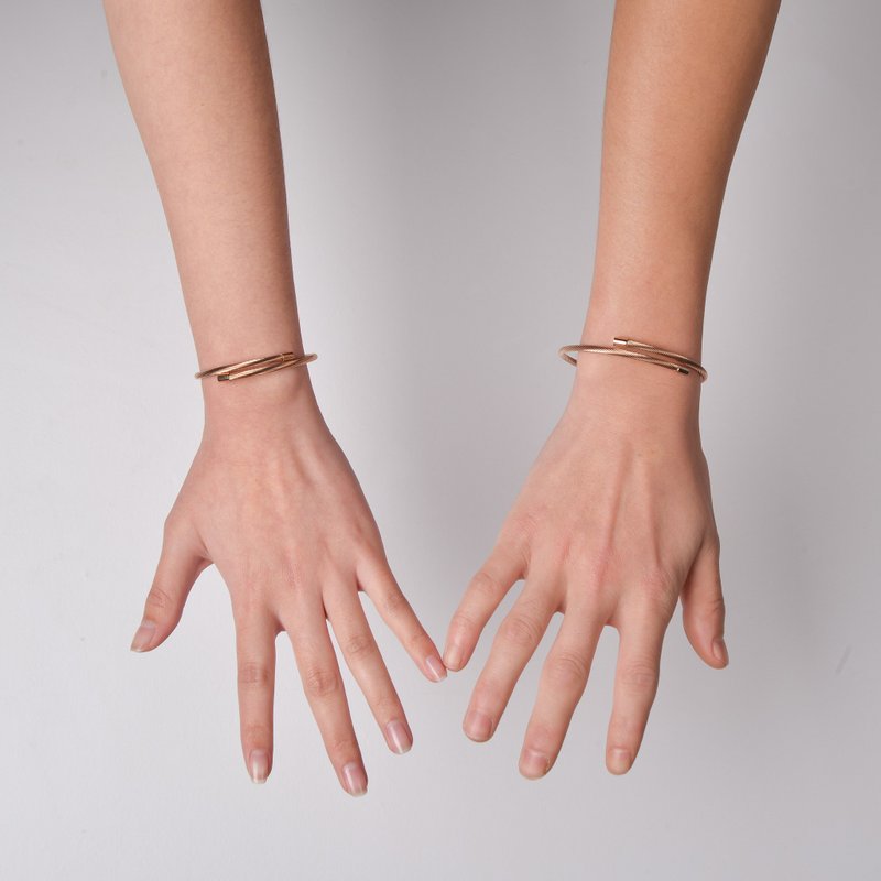 Cable Bracelet — Rose Gold - 手链/手环 - 不锈钢 多色