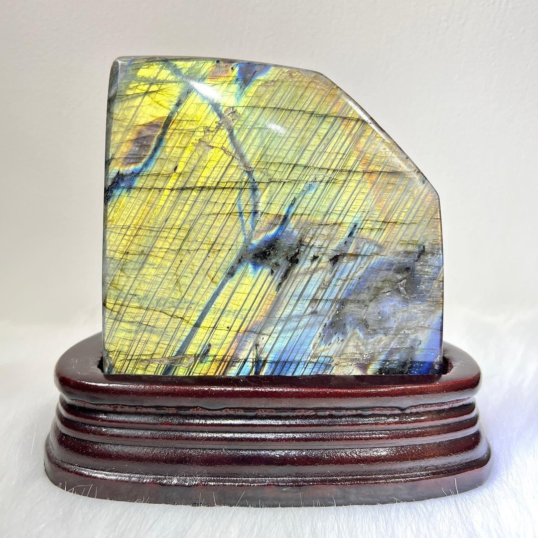 金光拉长石摆件 | 水晶 | 水晶摆件 - 摆饰 - 水晶 金色