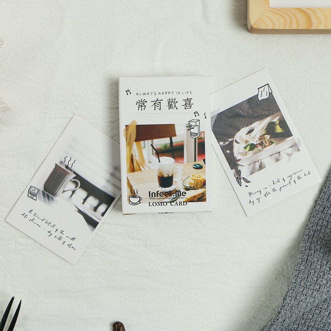 InfeelMe暖空 常有欢喜系列LOMO小卡 - 卡片/明信片 - 纸 白色