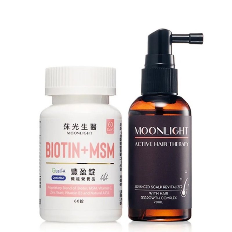 【Moonlight 莯光生医】内外养护组 (毛囊精华液+丰盈营养补充锭) - 健康/养生 - 其他材质 白色