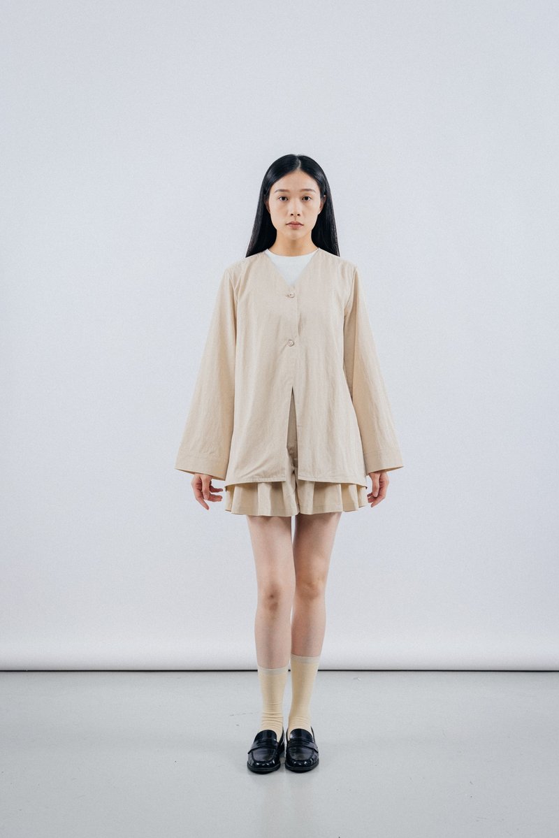 喇叭袖外套 Flared - sleeves Jacket - 女装休闲/机能外套 - 其他材质 卡其色