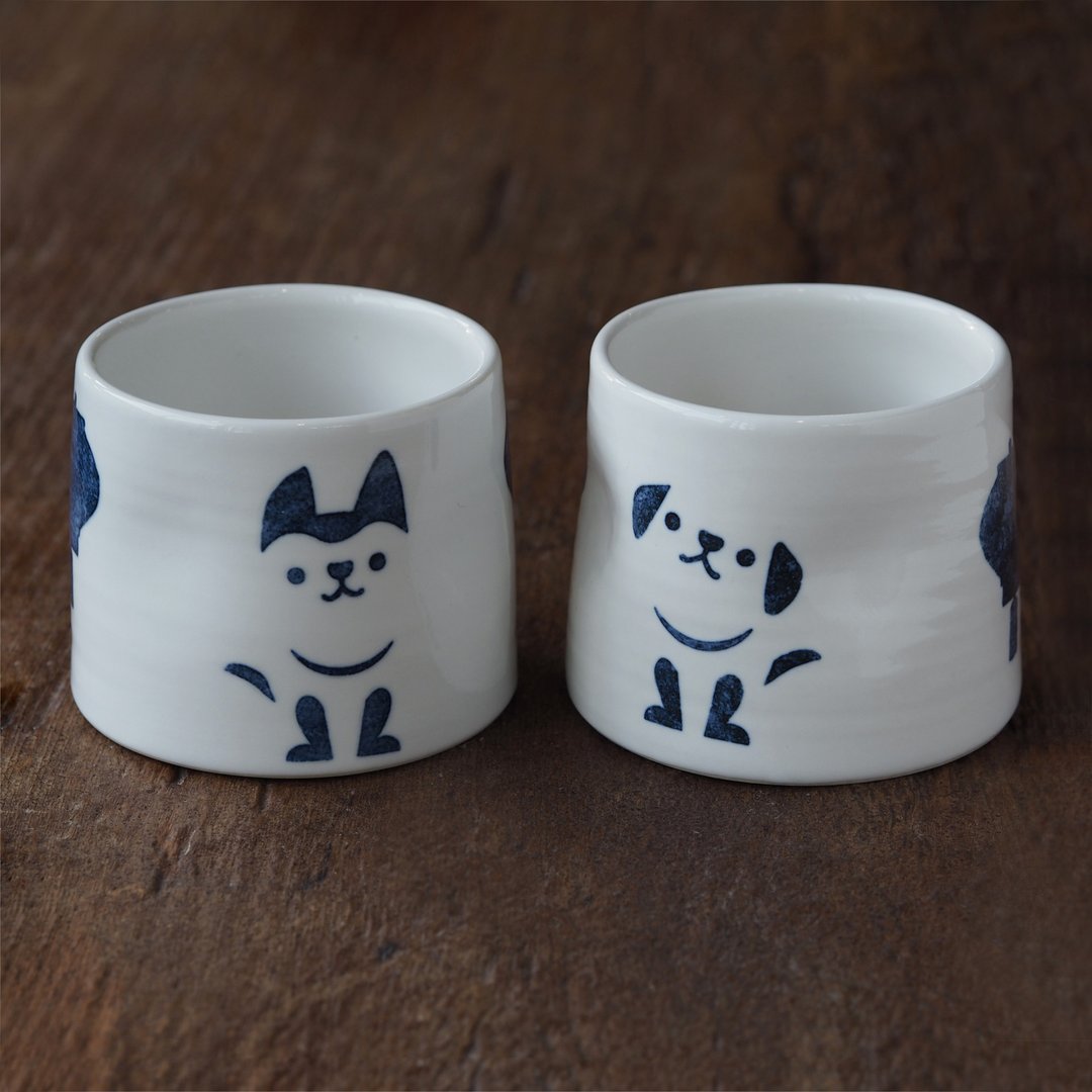 【旺财来福】茶酒杯 150ml / 茶杯、酒杯、对杯 - 茶具/茶杯 - 瓷 白色
