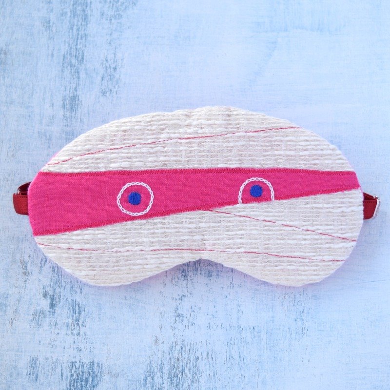 可爱木乃伊的老婆  眼罩/旅游/睡眠/万圣节 - 眼罩 - 棉．麻 白色