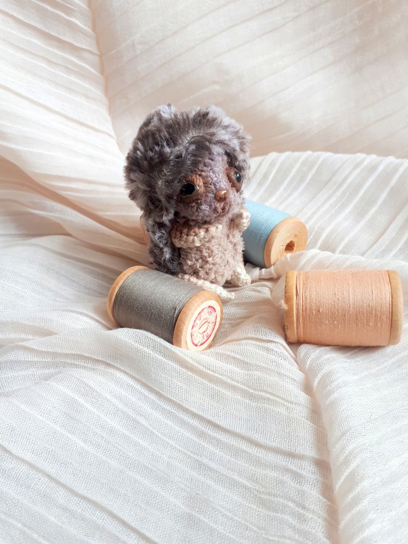 Miniature Hedgehog Teddy Bear Plush Stuffed Animal Hedgehog Collection Figurine - 玩偶/公仔 - 其他材质 卡其色