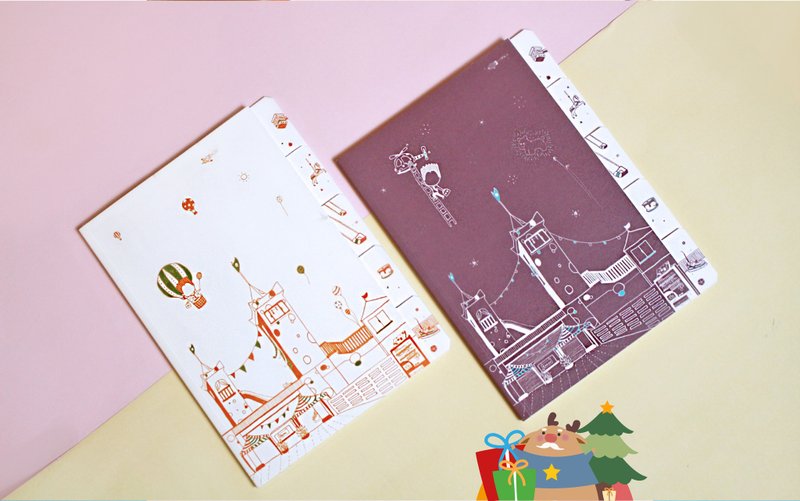 【无脸男的一日游 / 标签分类笔记本 - 优雅紫与热闹 - 笔记本/手帐 - 纸 多色