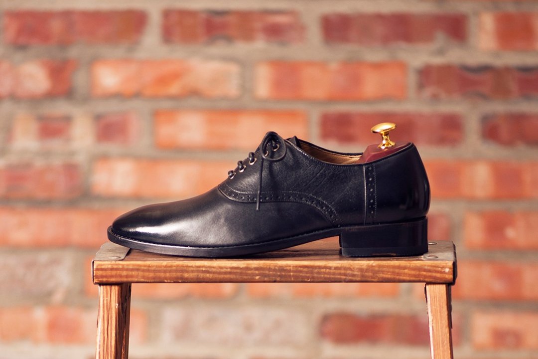 鞍部牛津鞋 Saddle shoes 经典黑 绅士鞋 婚鞋 皮鞋 男 - 男款牛津鞋/乐福鞋 - 真皮 黑色