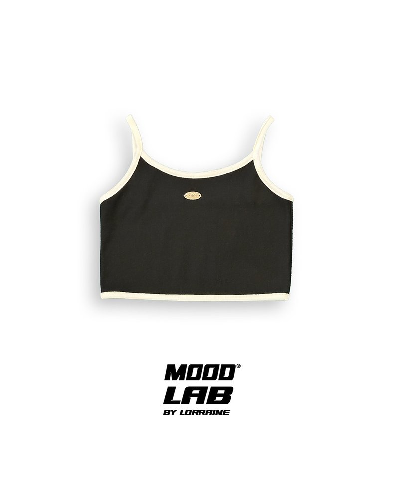 MOODLABBYLORRAINE | 美式复古吊带背心 - 女装背心 - 棉．麻 黑色
