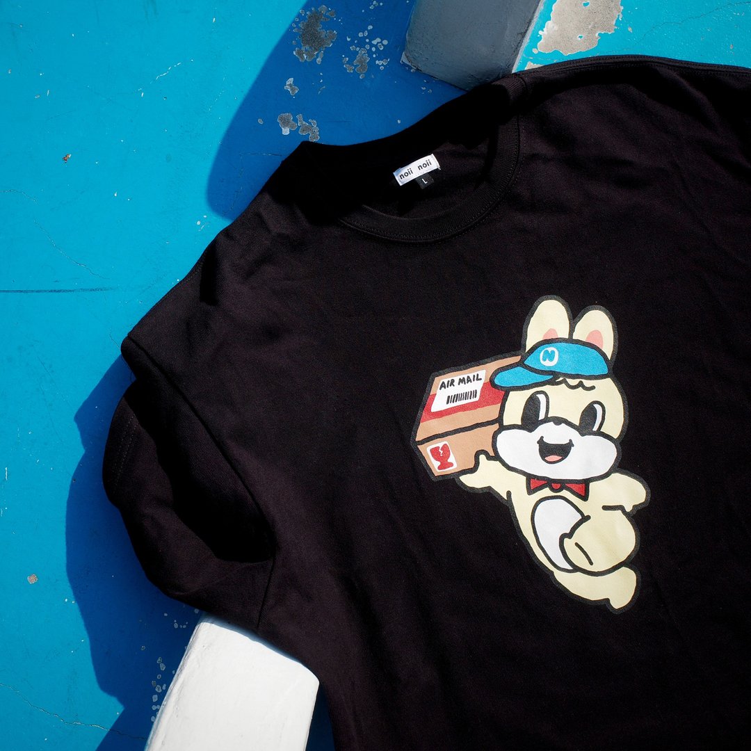 小兔宅急便 质感厚棉tee / 两色 - 女装 T 恤 - 棉 紫色