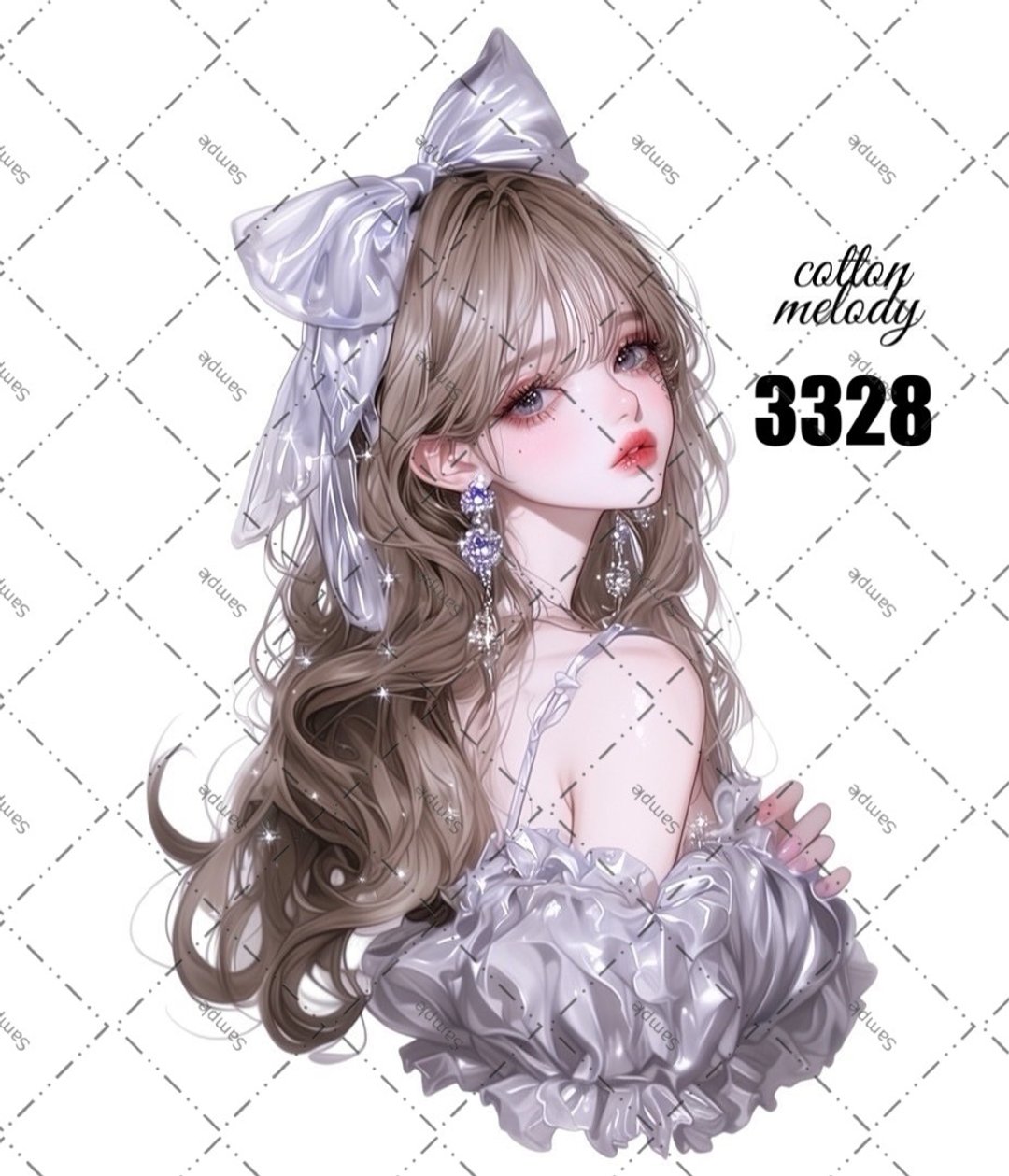 original sticker no.3328 人物贴纸 原创贴纸 原创人物贴纸 装饰贴纸 cotton melody - 贴纸 - 纸 