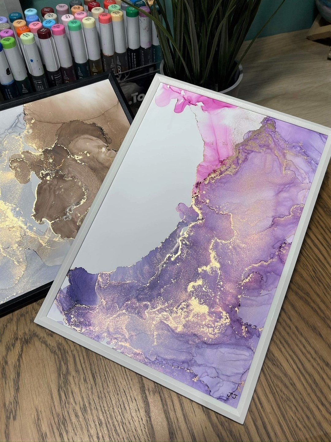 酒精墨水流动画【体验课程】【消息上课时间】夫妻情侣亲子一律专 - 插画/绘画/写字 - 纸 