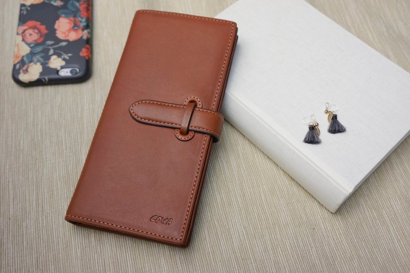 Bælt长夹 - 皮夹/钱包 - 真皮 咖啡色