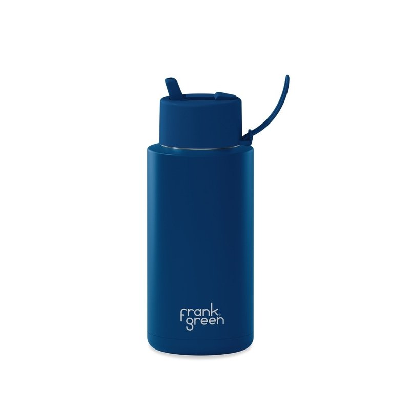【frank green 台湾】三层真空保温瓶 1000ml - 深蓝色 - 水瓶/水壶 - 不锈钢 蓝色