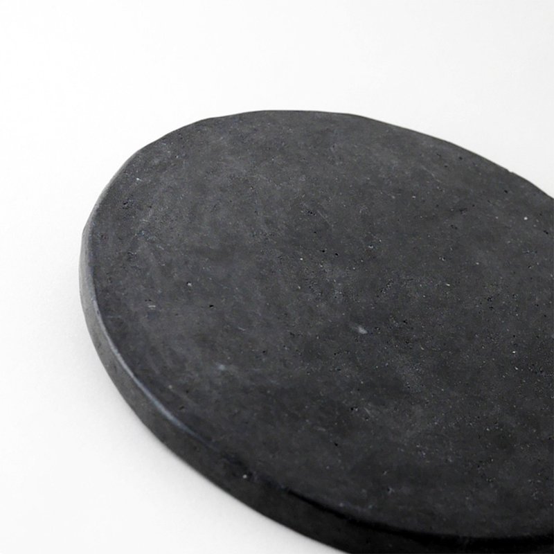【冷瓷杯垫】黑/手工制作/天然材料 - 杯垫 - 粘土 