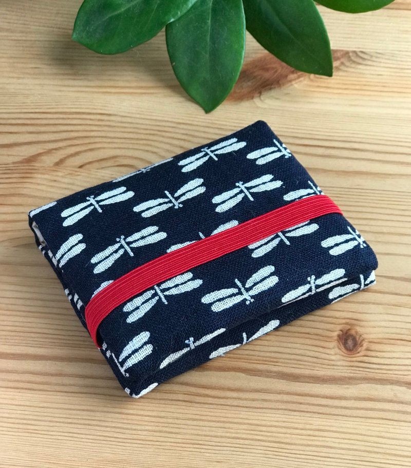 日本棉布 经典蜻蜓印花 迷你钱包 中性简约 男女可用 送礼好物 - 皮夹/钱包 - 棉．麻 多色