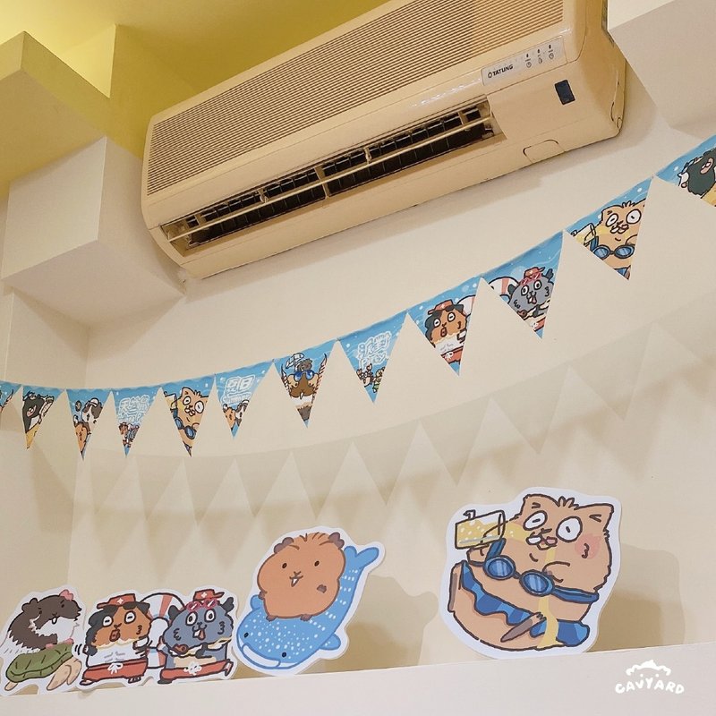 夏日海洋三角旗 天竺鼠 - 墙贴/壁贴 - 其他人造纤维 