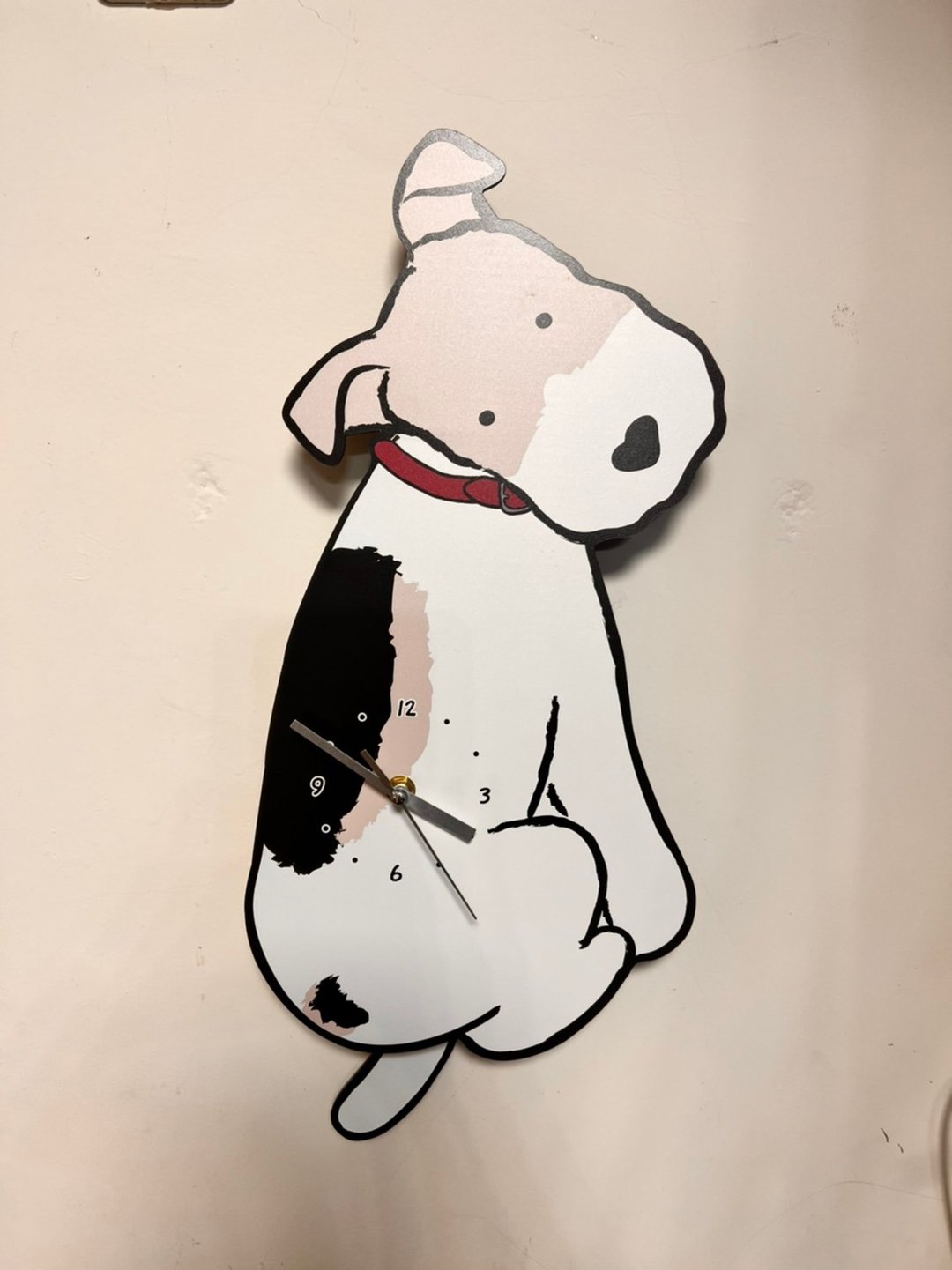 Wirefoxterrier 刚毛猎狐梗 尾巴摇摇时钟 - 时钟/闹钟 - 其他材质 白色