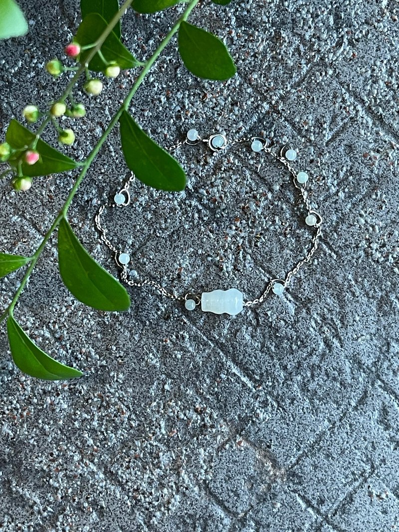 细手链 II 缅甸玉葫芦X缅玉珠 I 防敏包金不易褪色链缅甸A货翡翠 - 手链/手环 - 玉石 