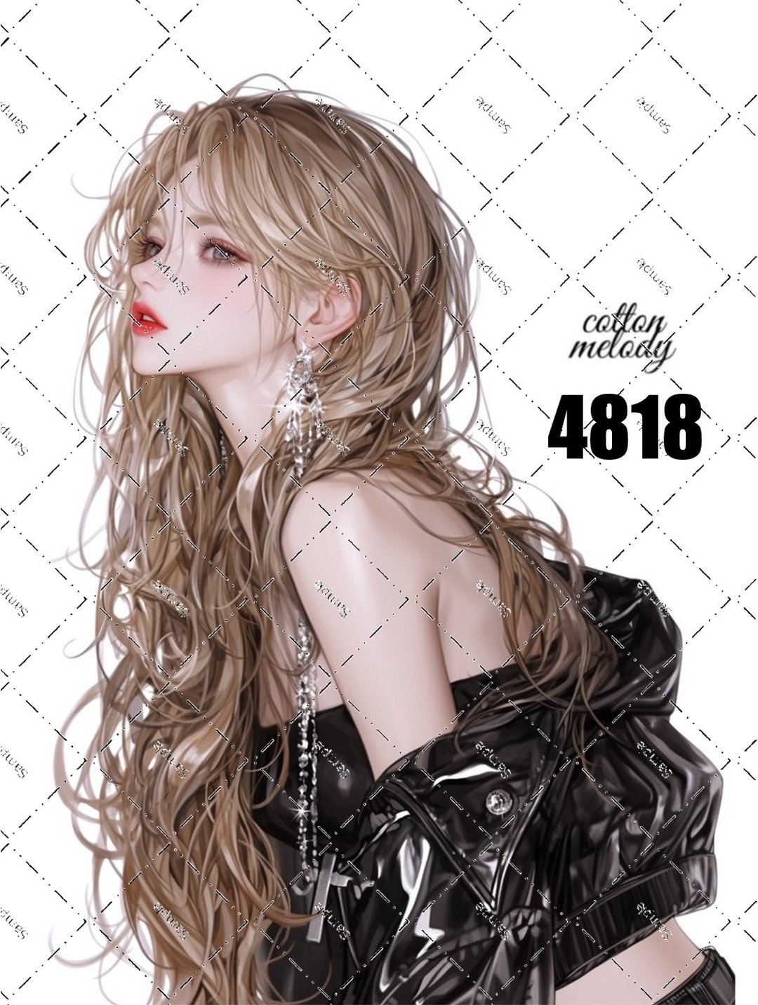 original sticker no.4818 人物贴纸 原创贴纸 原创人物贴纸 装饰贴纸 cotton melody - 贴纸 - 纸 