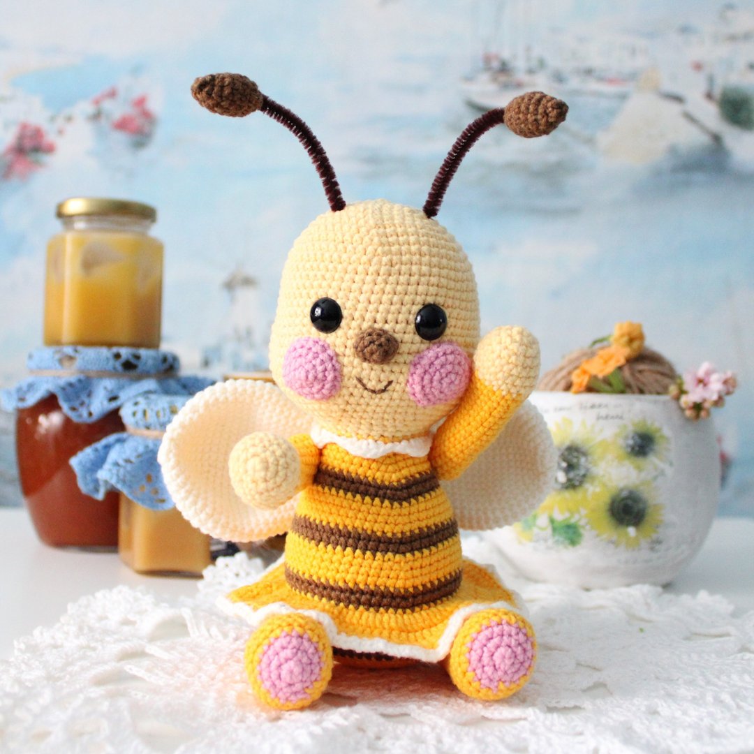 蜜蜂钩针图案 Amigurumi 蜜蜂图案 PDF 英文 - 手工艺教程/工具书 - 其他材质 