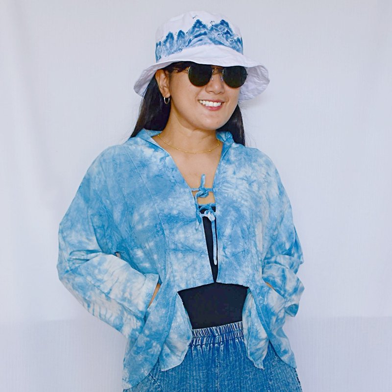 Mini Yukata Japanese Jacket - HOMRAK - 女装休闲/机能外套 - 棉．麻 