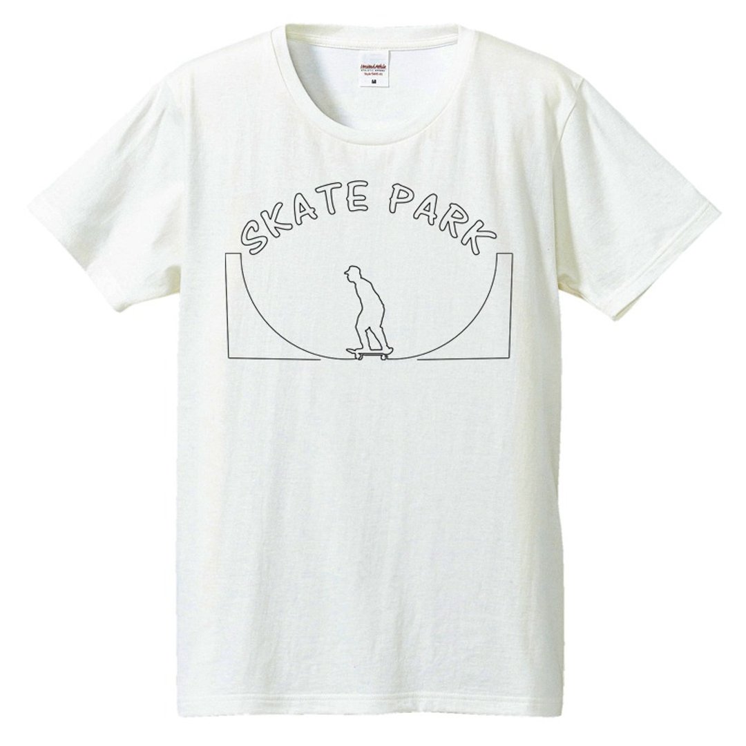 T-shirt / Skate Park - 男装上衣/T 恤 - 棉 白色