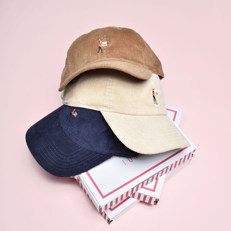 PIZZA DELI CAP - 帽子 - 棉．麻 咖啡色