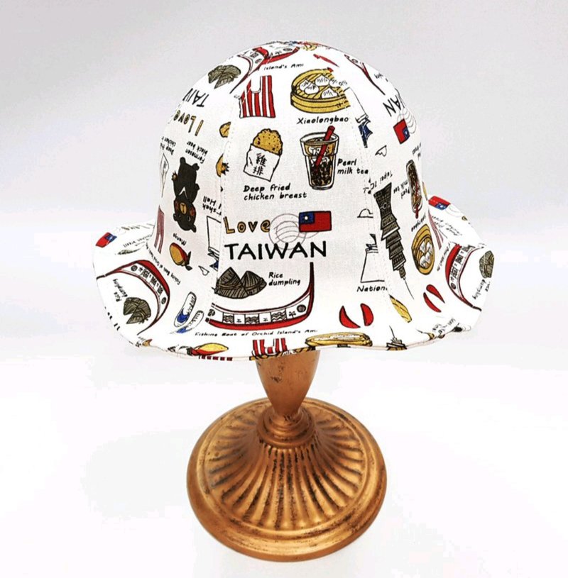 大百合花朵帽 //我爱台湾 // #防晒 #造型 - 帽子 - 棉．麻 多色