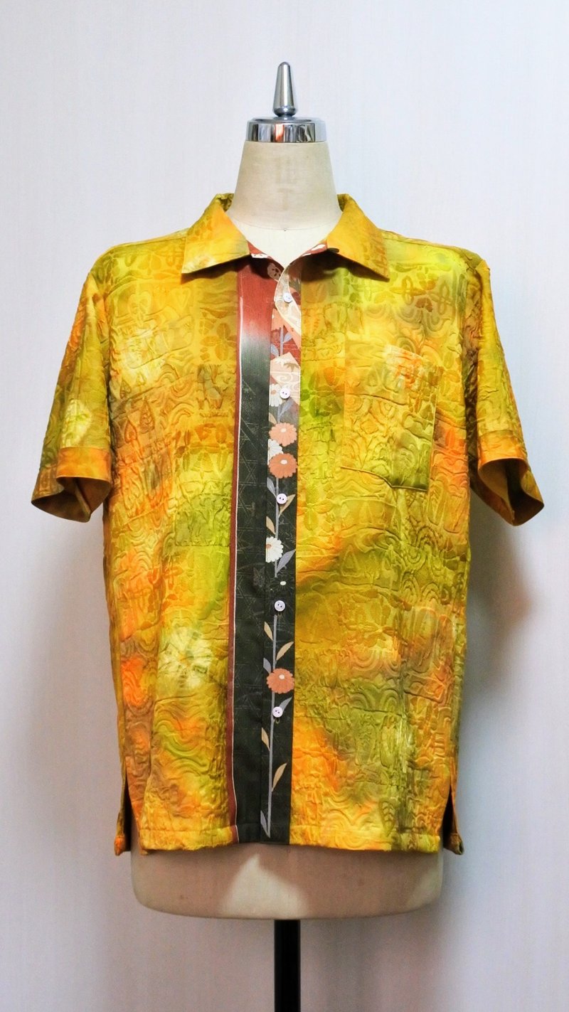 和服改造 开领衬衫 夏威夷衬衫 - 男装衬衫 - 丝．绢 多色