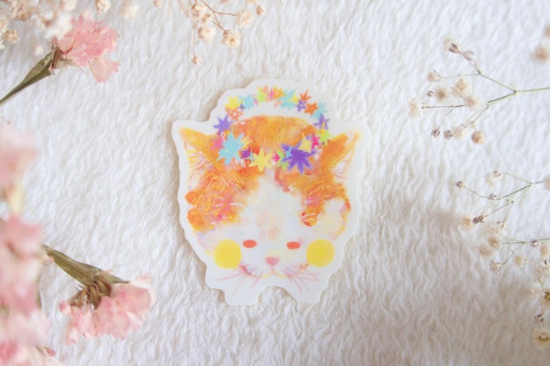 星空下的猫咪贴纸 - 贴纸 - 纸 