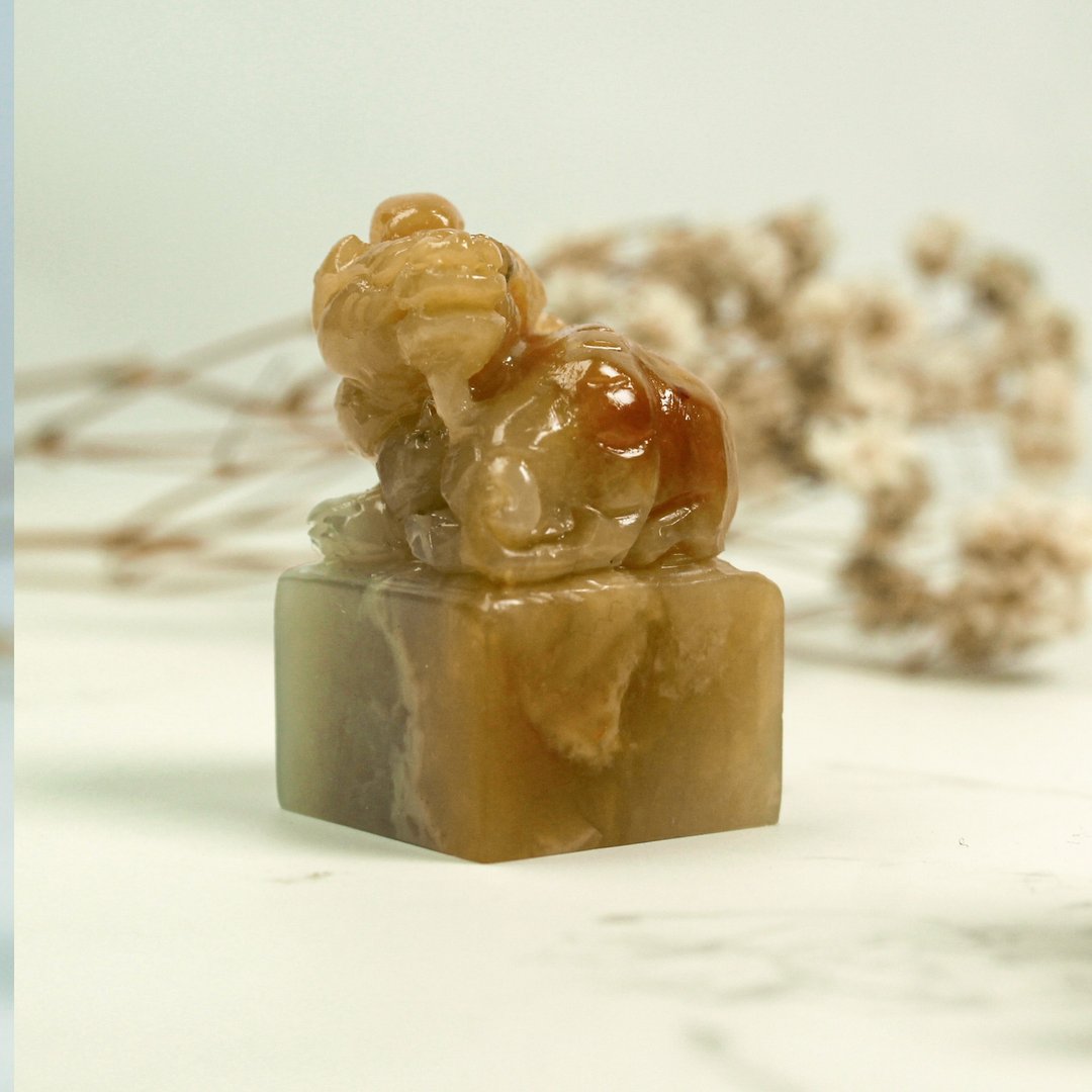 客製化手工印章-|老挝石 2 x 2CM|送禮|手工篆刻印章 - 印章/印台 - 石头 