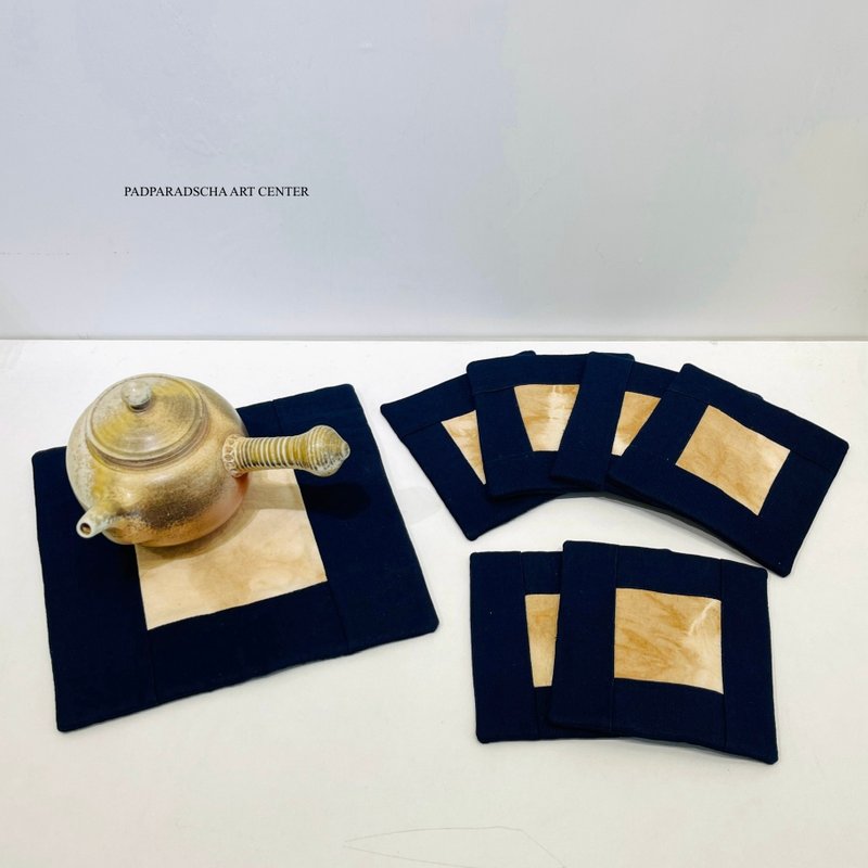 拼色气质茶巾 7 件组 咖啡染布系列 万用/环保 台湾手工 - 茶具/茶杯 - 棉．麻 