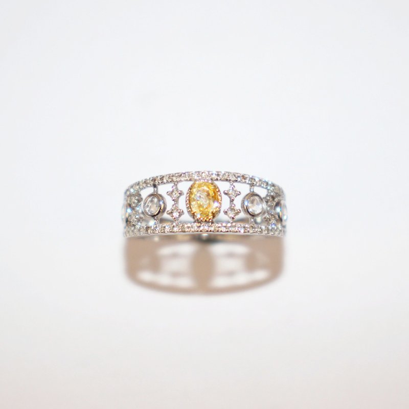 【星夜】18K 黄彩钻星空戒指 黄彩钻 黄钻戒指 - 戒指 - 贵金属 黄色