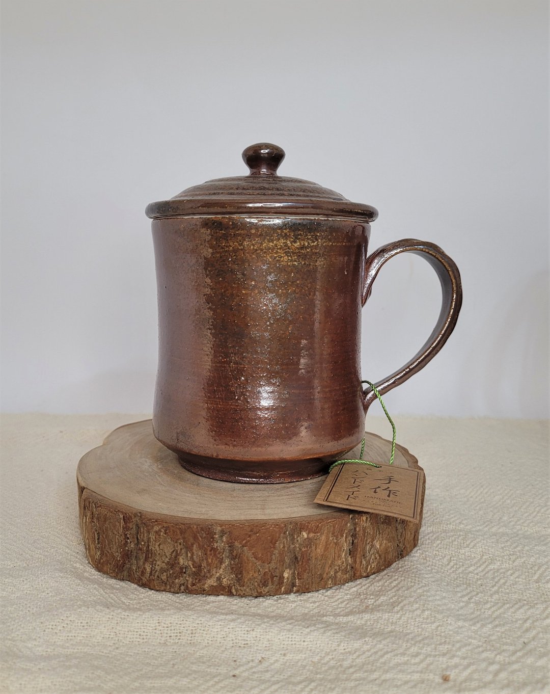 柴烧有盖茶杯 /柴烧瓷土盖杯 - 茶具/茶杯 - 瓷 