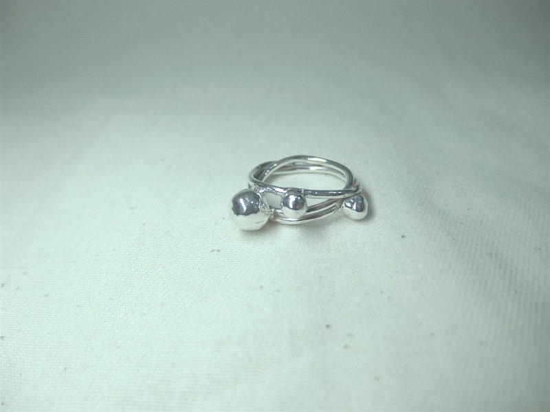 手工设计 925纯银 星球造型戒指  独一无二 - 戒指 - 纯银 银色