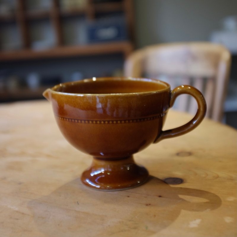 Old Höganäs瑞典产  焦糖色高杯 - 其他 - 瓷 咖啡色