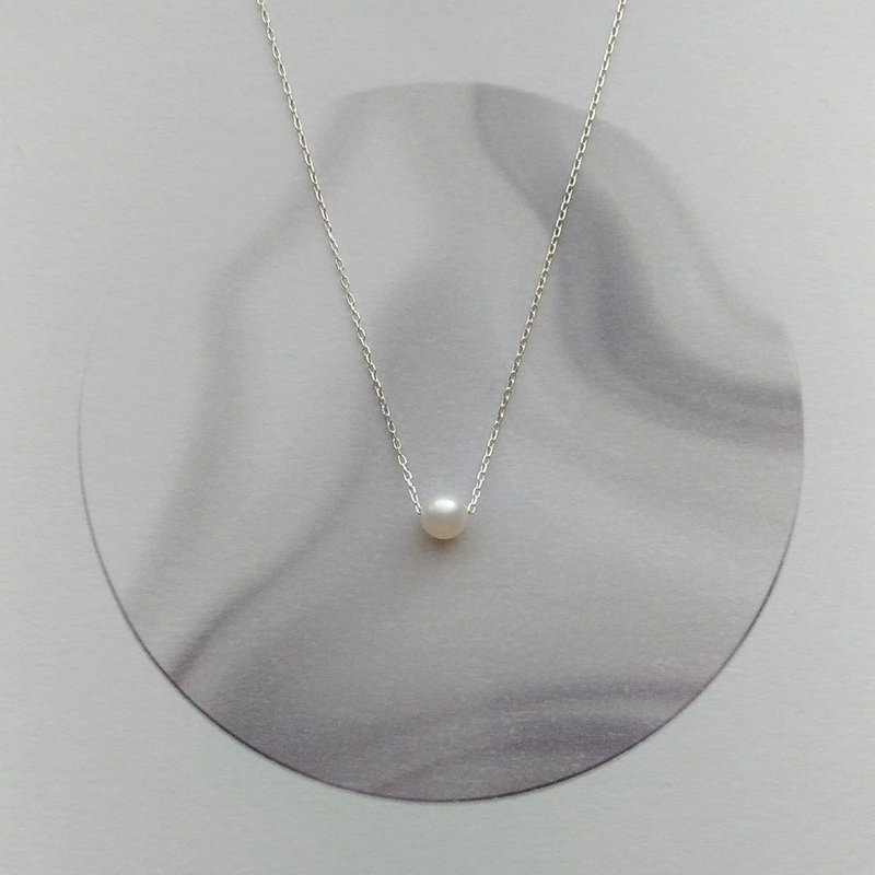 sn019唯一(珍珠)－纯银珍珠项链 - 项链 - 珍珠 白色