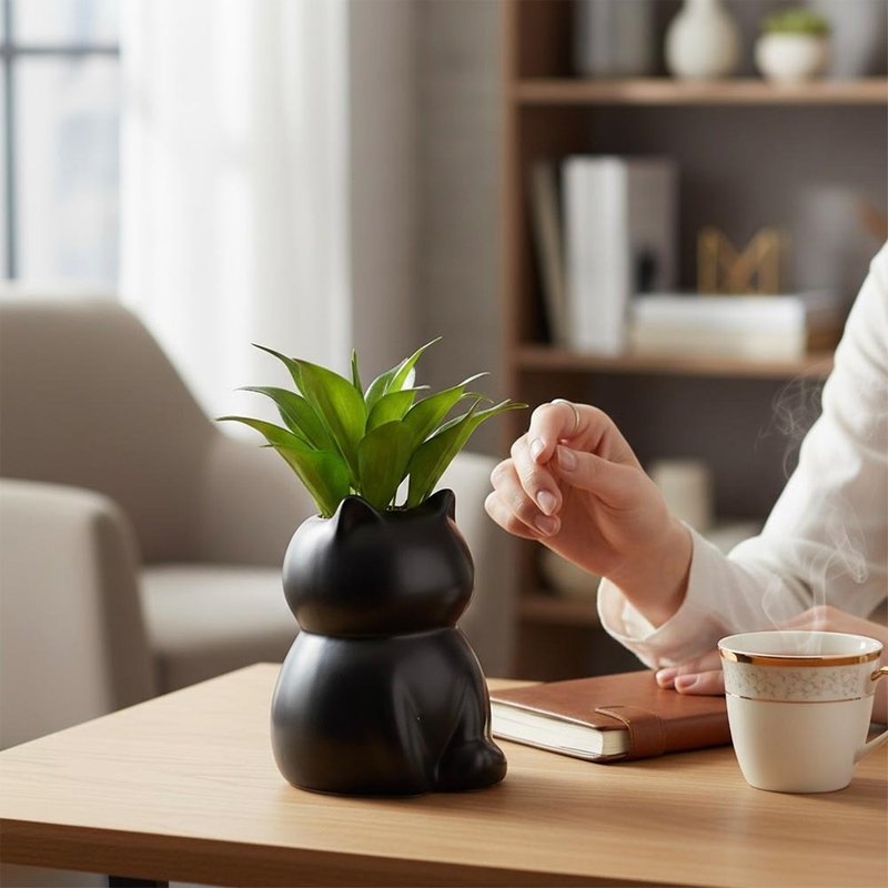 黑喵系居家龙舌兰仿真绿植 - 摆饰 - 塑料 绿色