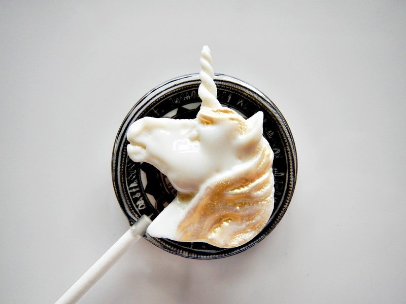 浮雕棒棒糖-独角兽之光 - 零食/点心 - 新鲜食材 金色