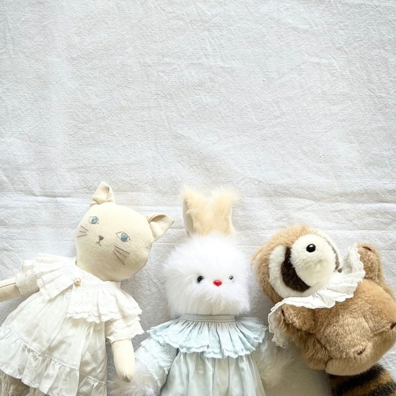 刺绣扇贝领 - 玩偶/公仔 - 棉．麻 