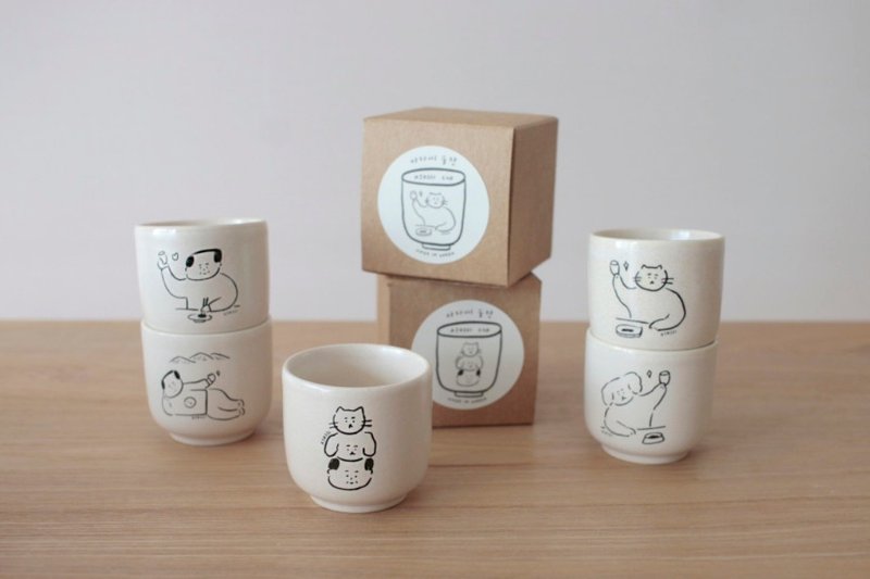 韩国大叔 烧酒杯组 - 酒杯/酒器 - 陶 