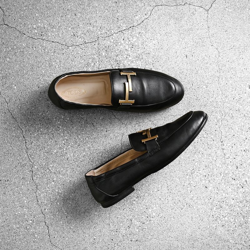 TOD'S 乐福鞋 EUR 37.5 / 古董皮鞋、古着鞋、复古皮鞋、娃娃鞋 - 女款牛津鞋/乐福鞋 - 真皮 黑色